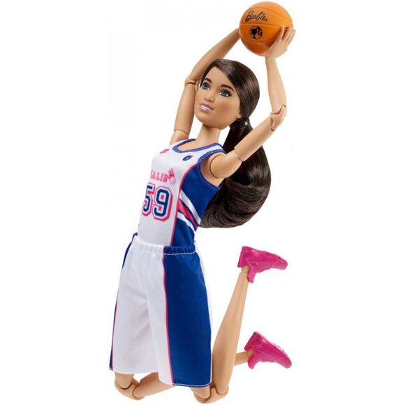 New in Box-Made to Move Barbie 13.25" Doll Basketball Player Brunette - Picture 1 of 16